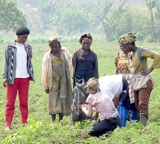 Mobile training and technical support for women farmers